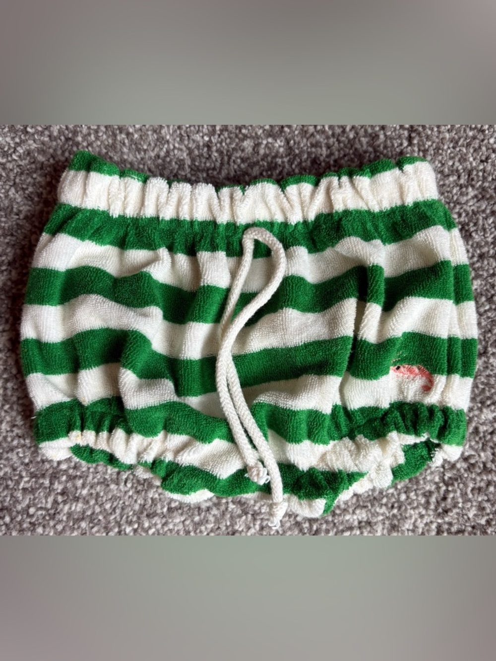 Emile et Ida Green & White Striped Drawstring Bloomers